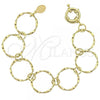 Oro Laminado Fancy Bracelet, Gold Filled Style Polished, Golden Finish, 04.63.0176.08