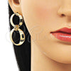 Oro Laminado Long Earring, Gold Filled Style Polished, Golden Finish, 02.385.0062