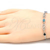 Sterling Silver Fancy Bracelet, Infinite Design, with Multicolor Cubic Zirconia, Polished, Rhodium Finish, 03.175.0002.11