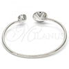 Rhodium Plated Individual Bangle, with Light Siam Swarovski Crystals, Polished, Rhodium Finish, 07.239.0003.6 (03 MM Thickness, One size fits all)