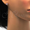 Stainless Steel Stud Earring, Heart Design, with Lavender Cubic Zirconia, Polished, Golden Finish, 02.271.0009.11