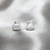 Sterling Silver Stud Earring, Polished, Silver Finish, 02.401.0109