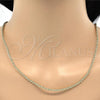 Oro Laminado Basic Necklace, Gold Filled Style Rope Design, Polished, Golden Finish, 04.213.0105.18