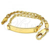 Oro Laminado ID Bracelet, Gold Filled Style Polished, Golden Finish, 03.63.1844.06