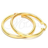Oro Laminado Large Hoop, Gold Filled Style Hollow Design, Polished, Golden Finish, 5.136.003.50