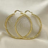 Oro Laminado Large Hoop, Gold Filled Style Diamond Cutting Finish, Golden Finish, 02.213.0251.1.50