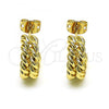 Oro Laminado Stud Earring, Gold Filled Style Polished, Golden Finish, 02.213.0408