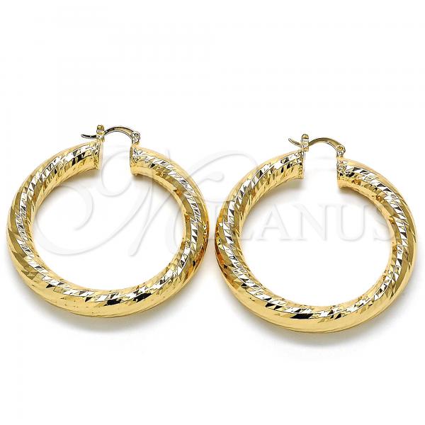 Oro Laminado Large Hoop, Gold Filled Style Polished, Golden Finish, 02.261.0068.50