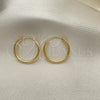 Oro Laminado Small Hoop, Gold Filled Style Polished, Golden Finish, 02.58.0081.15