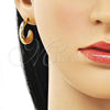 Oro Laminado Small Hoop, Gold Filled Style Chunky Design, Polished, Golden Finish, 02.156.0676.20