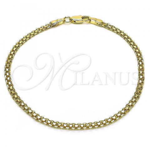 Oro Laminado Basic Bracelet, Gold Filled Style Bismark Design, Polished, Golden Finish, 04.213.0262.08