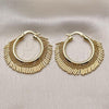 Oro Laminado Medium Hoop, Gold Filled Style Ball Design, Polished, Golden Finish, 02.282.0040.30
