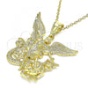 Oro Laminado Religious Pendant, Gold Filled Style Polished, Golden Finish, 05.253.0080