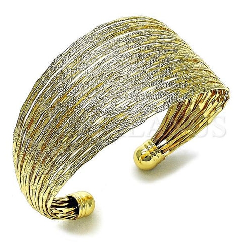 Oro Laminado Individual Bangle, Gold Filled Style Diamond Cutting Finish, Golden Finish, 07.163.0004