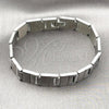 Stainless Steel Solid Bracelet, Brushed Finish, Steel Finish, 03.114.0284.3.08