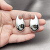 Rhodium Plated Stud Earring, Teardrop and Hollow Design, Polished, Rhodium Finish, 02.163.0372.1