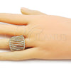 Oro Laminado Elegant Ring, Gold Filled Style Polished, Golden Finish, 01.428.0009