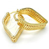 Oro Laminado Small Hoop, Gold Filled Style Matte Finish, Golden Finish, 02.100.0068.20