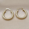 Oro Laminado Medium Hoop, Gold Filled Style Hollow Design, Diamond Cutting Finish, Golden Finish, 02.170.0395.1.25