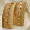 Oro Laminado Tennis Bracelet, Gold Filled Style Teardrop Design, with White Cubic Zirconia, Polished, Golden Finish, 03.213.0040.08