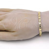 Oro Laminado Basic Bracelet, Gold Filled Style Polished, Golden Finish, 04.63.1338.08