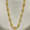 Oro Laminado Basic Necklace, Gold Filled Style Mariner Design, Polished, Golden Finish, 04.09.0185.18