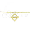 Sterling Silver Pendant Necklace, with White Cubic Zirconia, Polished, Golden Finish, 04.336.0060.2.16