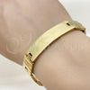 Stainless Steel Solid Bracelet, Polished, Golden Finish, 03.114.0238.2.09