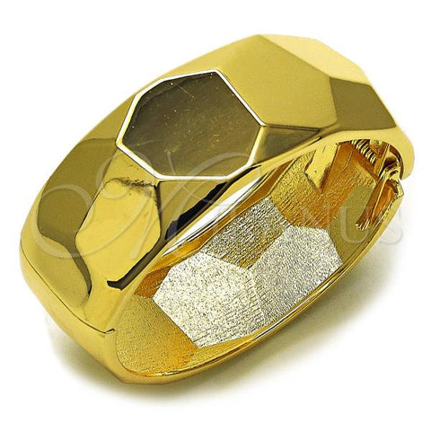 Oro Laminado Individual Bangle, Gold Filled Style Disco Design, Polished, Golden Finish, 07.215.0011.05