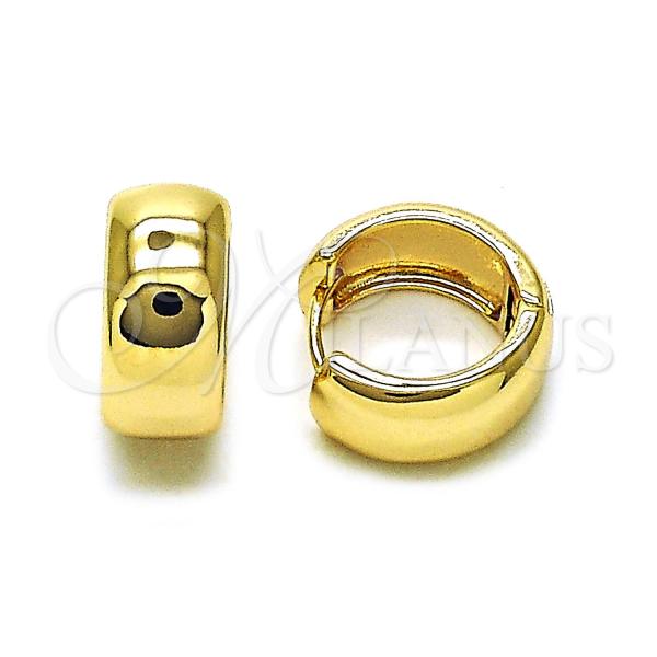 Oro Laminado Huggie Hoop, Gold Filled Style Polished, Golden Finish, 02.195.0307.16