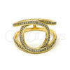 Oro Laminado Multi Stone Ring, Gold Filled Style with  Cubic Zirconia, Polished, Golden Finish, 01.155.0042.08 (Size 8)