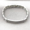 Stainless Steel Solid Bracelet, Polished, Steel Finish, 03.114.0409.08