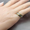 Stainless Steel Elegant Ring, Polished, Two Tone, 01.63.0701.05