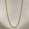 Oro Laminado Basic Necklace, Gold Filled Style Curb Design, Polished, Golden Finish, 5.223.033.30