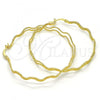 Oro Laminado Large Hoop, Gold Filled Style Diamond Cutting Finish, Golden Finish, 02.168.0047.55