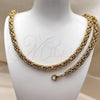 Stainless Steel Necklace and Bracelet, Polished, Golden Finish, 06.363.0063.2