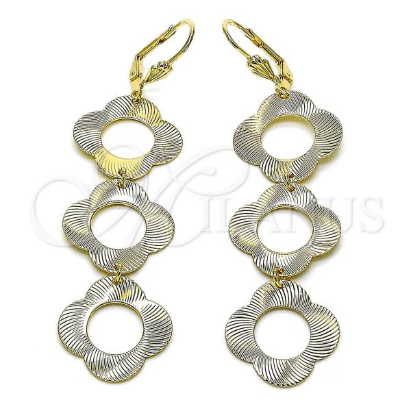 Four-leaf Clover Design, Diamond Cutting Finish, Golden Finish, 5.093.006.1