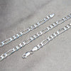 Sterling Silver Basic Necklace, Figaro Design, Polished, Silver Finish, 04.420.0012.22