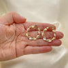 Oro Laminado Medium Hoop, Gold Filled Style Matte Finish, Tricolor, 02.170.0200.30