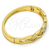 Gold Tone Individual Bangle, with White Crystal, Polished, Golden Finish, 07.252.0020.05.GT (05 MM Thickness, Size 5 - 2.50 Diameter)