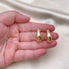 Oro Laminado Stud Earring, Gold Filled Style Polished, Golden Finish, 02.213.0530