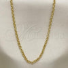 Oro Laminado Basic Necklace, Gold Filled Style Rolo Design, Polished, Golden Finish, 04.65.0179.30