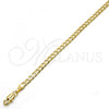 Oro Laminado Basic Anklet, Gold Filled Style Curb Design, Polished, Golden Finish, 5.222.006.10