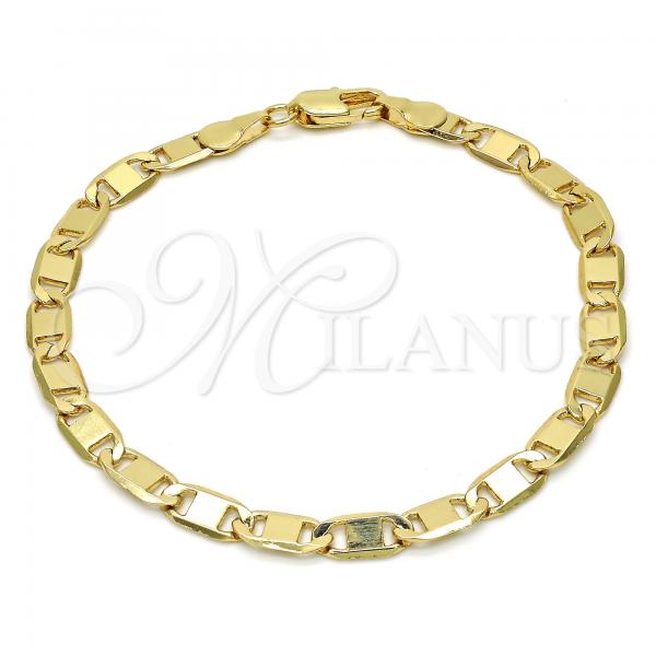 Oro Laminado Basic Bracelet, Gold Filled Style Polished, Golden Finish, 04.63.1335.08