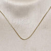 Oro Laminado Basic Necklace, Gold Filled Style Box Design, Polished, Golden Finish, 04.341.0131.20