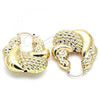 Oro Laminado Medium Hoop, Gold Filled Style Hollow Design, Polished, Golden Finish, 02.163.0137.40