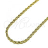 Oro Laminado Basic Necklace, Gold Filled Style Rope Design, Polished, Golden Finish, 5.222.034.22