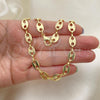 Oro Laminado Basic Necklace, Gold Filled Style Puff Mariner Design, Polished, Golden Finish, 04.326.0002.24