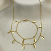 Oro Laminado Necklace and Bracelet, Gold Filled Style Polished, Golden Finish, 06.63.0213