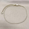 Oro Laminado Basic Anklet, Gold Filled Style Curb Design, Polished, Golden Finish, 5.222.008.10